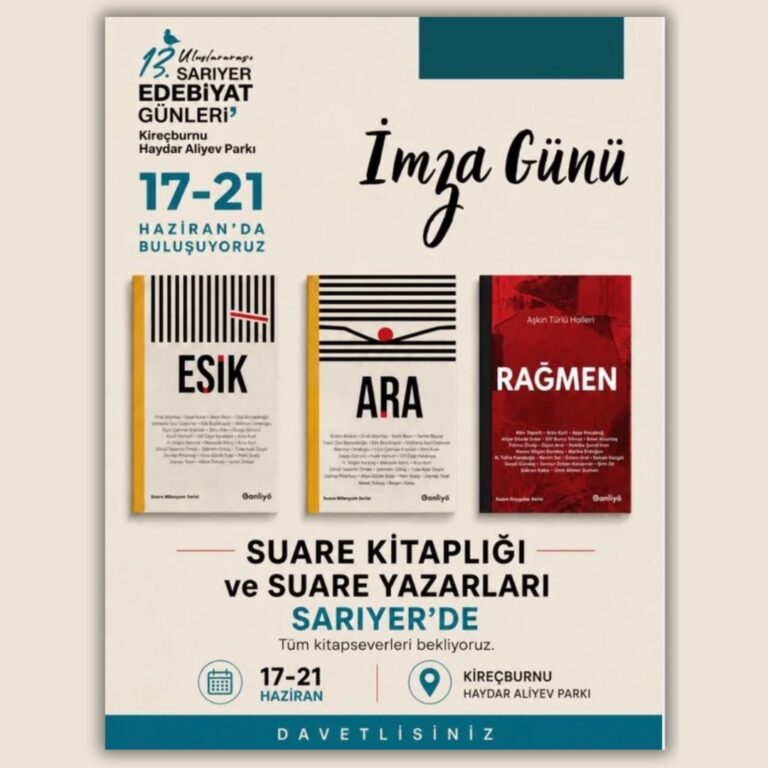 Suare Kitaplığı ve Suare Yazarları Sarıyer Edebiyat Günleri’nde Okurlarla Buluşuyor