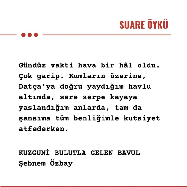 KUZGUNİ BULUTLA GELEN BAVUL